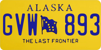 AK license plate GVW893