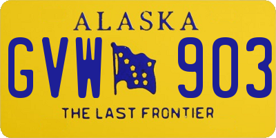 AK license plate GVW903