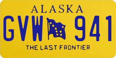 AK license plate GVW941