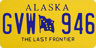 AK license plate GVW946