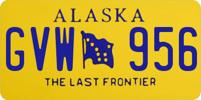 AK license plate GVW956