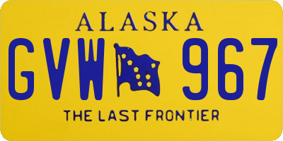 AK license plate GVW967