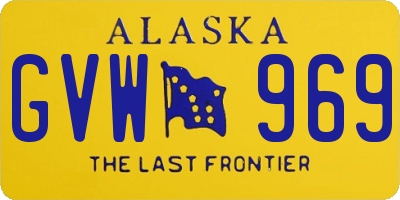 AK license plate GVW969