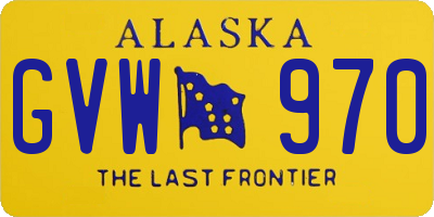 AK license plate GVW970