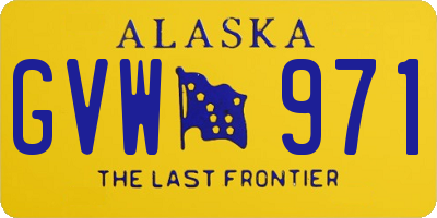 AK license plate GVW971