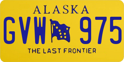 AK license plate GVW975