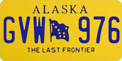 AK license plate GVW976