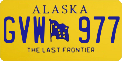 AK license plate GVW977