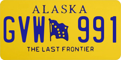 AK license plate GVW991