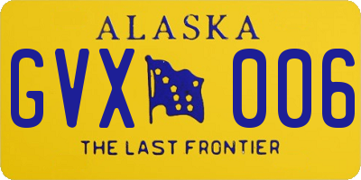 AK license plate GVX006