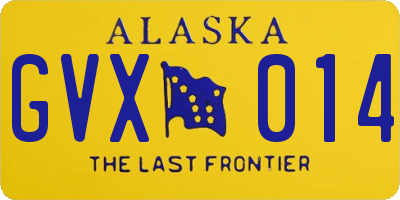 AK license plate GVX014