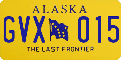 AK license plate GVX015