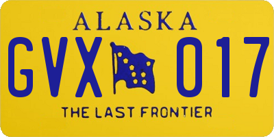 AK license plate GVX017