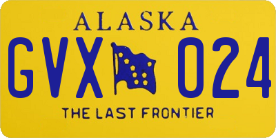 AK license plate GVX024