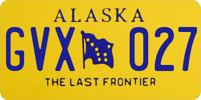 AK license plate GVX027