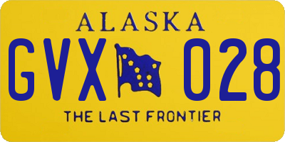 AK license plate GVX028