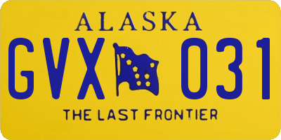 AK license plate GVX031