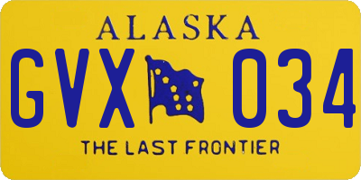 AK license plate GVX034