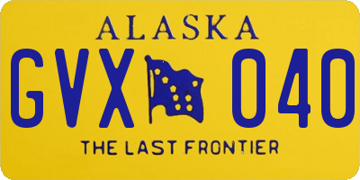 AK license plate GVX040