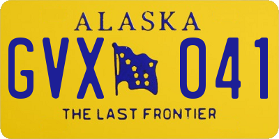 AK license plate GVX041