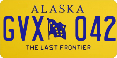 AK license plate GVX042