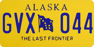 AK license plate GVX044