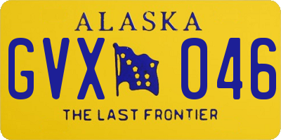 AK license plate GVX046