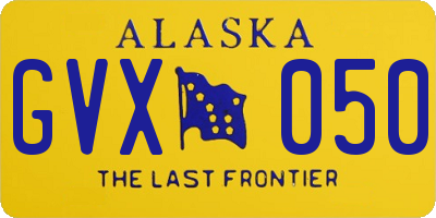 AK license plate GVX050