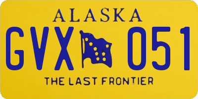 AK license plate GVX051