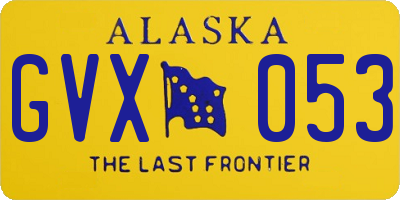 AK license plate GVX053