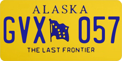 AK license plate GVX057