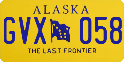 AK license plate GVX058