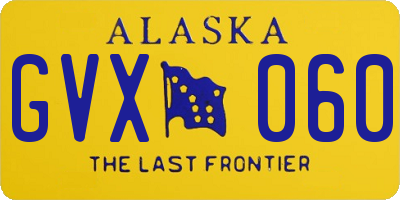 AK license plate GVX060