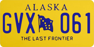 AK license plate GVX061