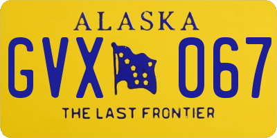 AK license plate GVX067