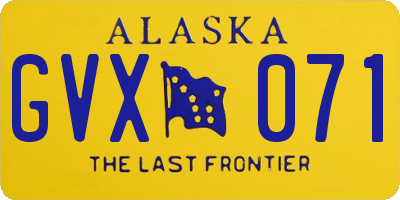 AK license plate GVX071