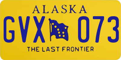 AK license plate GVX073