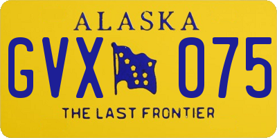 AK license plate GVX075