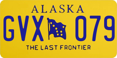 AK license plate GVX079