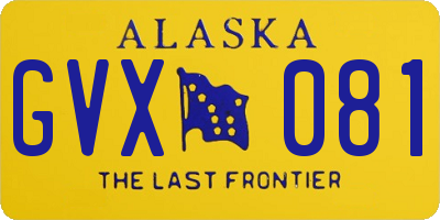 AK license plate GVX081