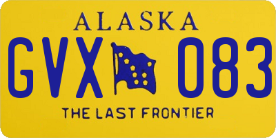 AK license plate GVX083