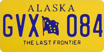 AK license plate GVX084