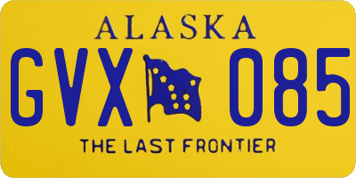 AK license plate GVX085