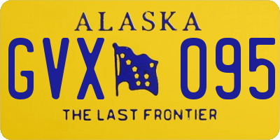 AK license plate GVX095