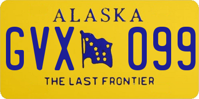 AK license plate GVX099