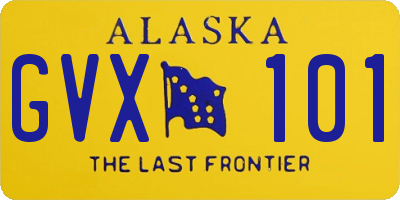 AK license plate GVX101