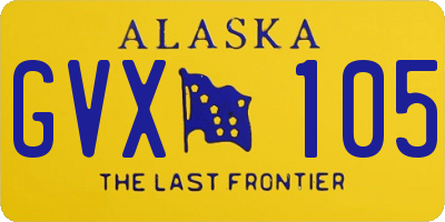 AK license plate GVX105