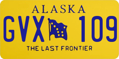 AK license plate GVX109