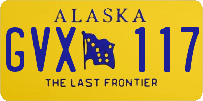 AK license plate GVX117