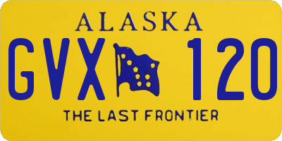 AK license plate GVX120